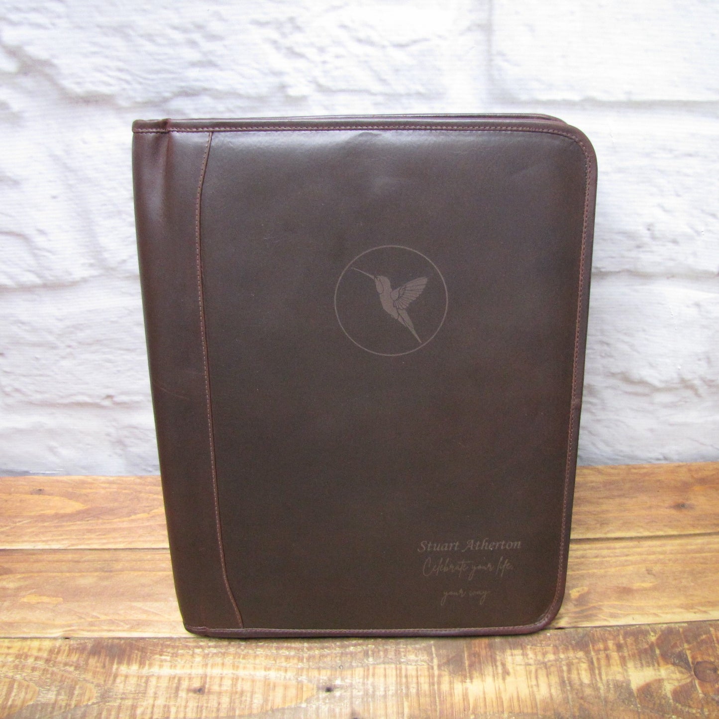 Brown Leather Presentation A4 Folder Portfolio H0100