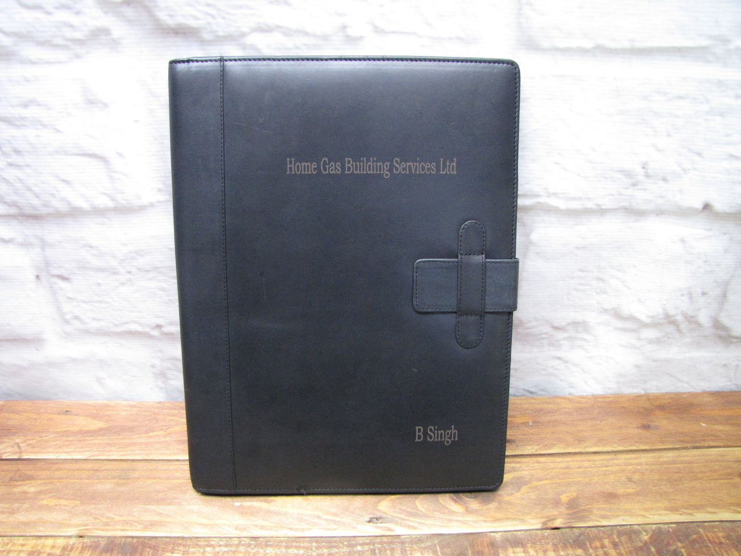 Black Leather A4 Folder Organiser Portfolio IT124-BLK