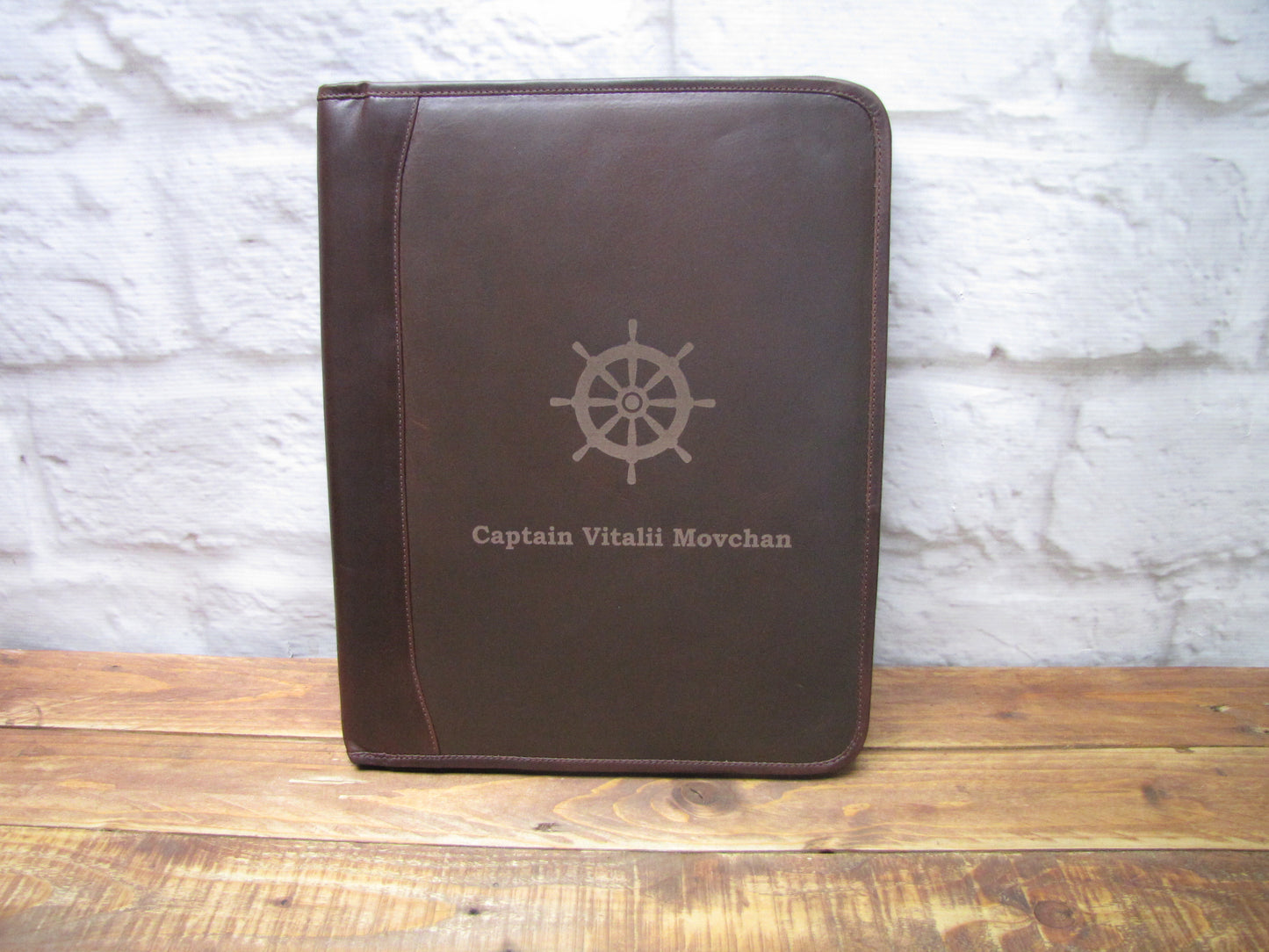 Brown Leather Presentation A4 Folder Portfolio H0125