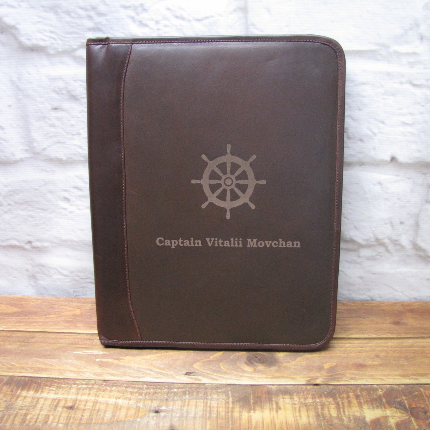 Brown Leather Presentation A4 Folder Portfolio H0100