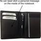 A7 Personalised Leather Notebook Gift (Black)