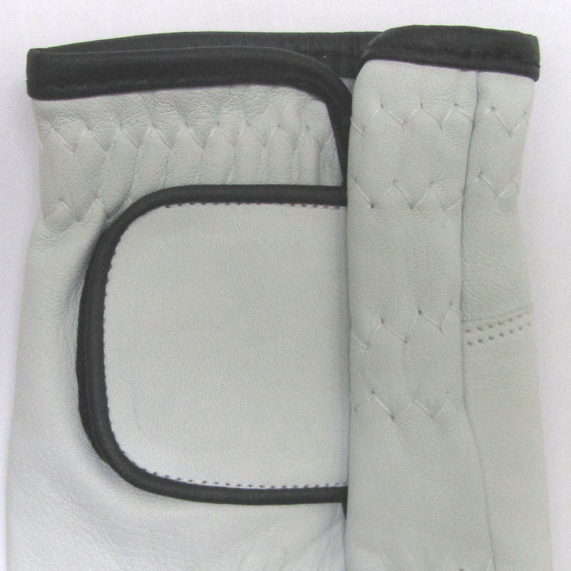 Mens Golf Glove, Gabretta White Leather Left or Right Handed
