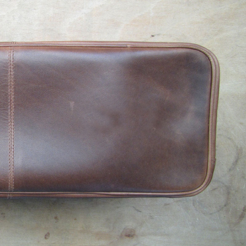 Real Leather Brown Tan Golf Shoe Bag