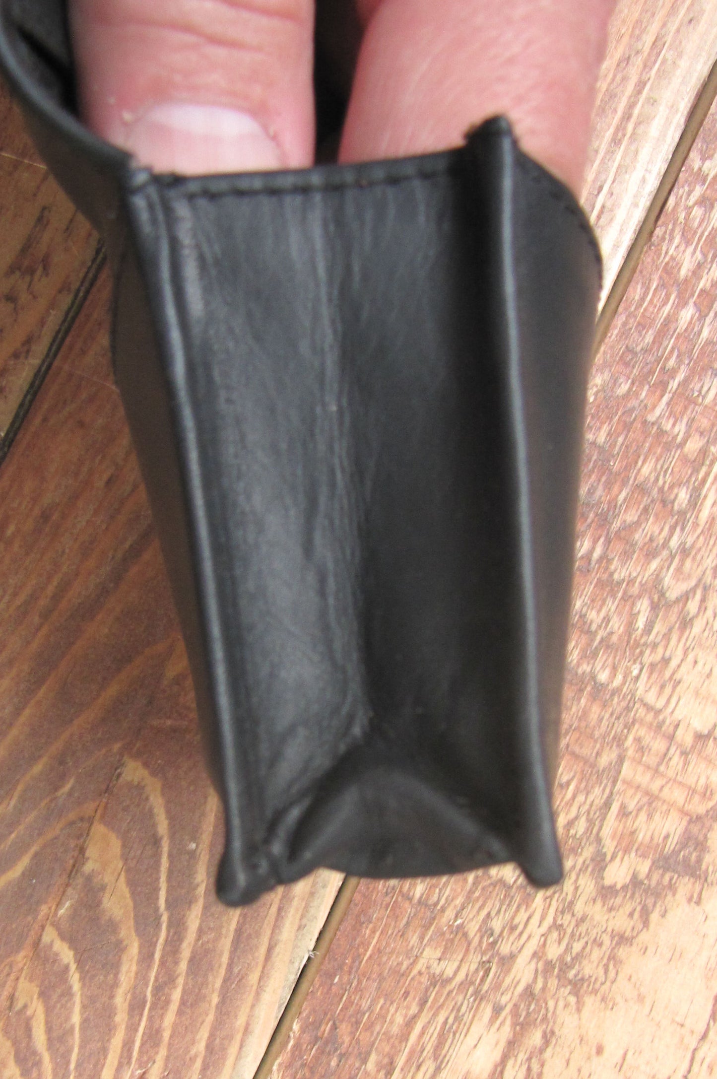 Black Leather ID Wallet