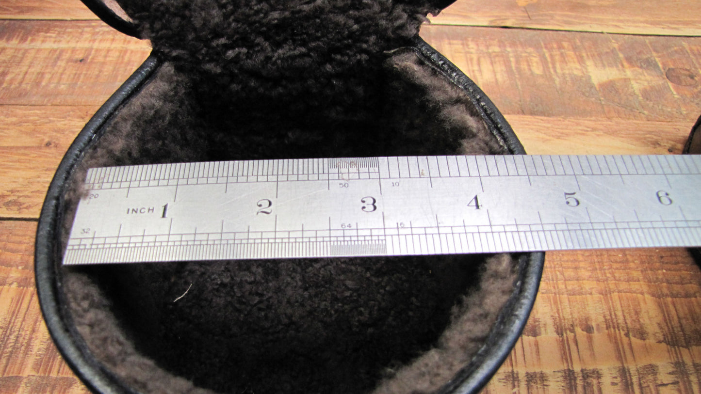 Genuine Leather Fishing Reel Case Large Size 4"x3"