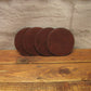Brown Leather Round Coasters