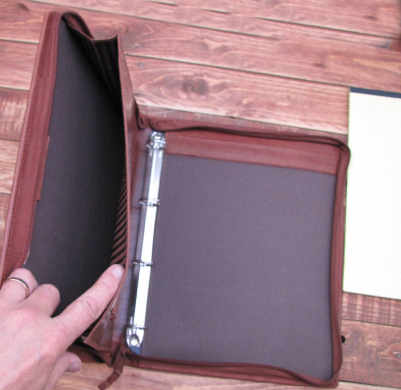 Ipad Pro Case brown Leather A4 Folder Organiser Portfolio IT08