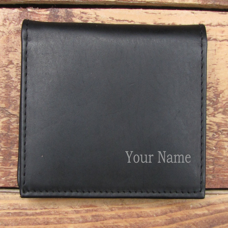 Black Leather ID Wallet