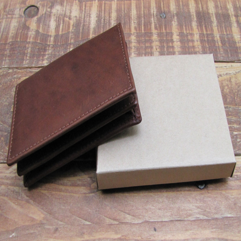 Brown Leather ID Wallet