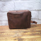 Brown Leather Large Wash Bag