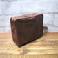 Brown Leather Large Wash Bag