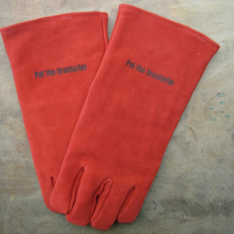 Leather Heat Resistant Gloves Log Burner, Ovens BBQ AGA
