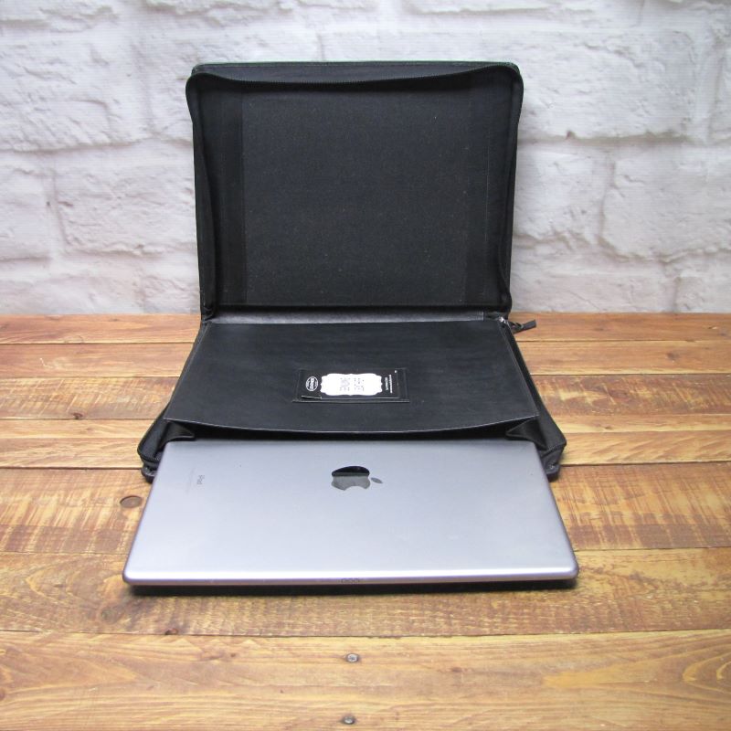Ipad Pro Case black Leather A4 Folder Organiser Portfolio IT08