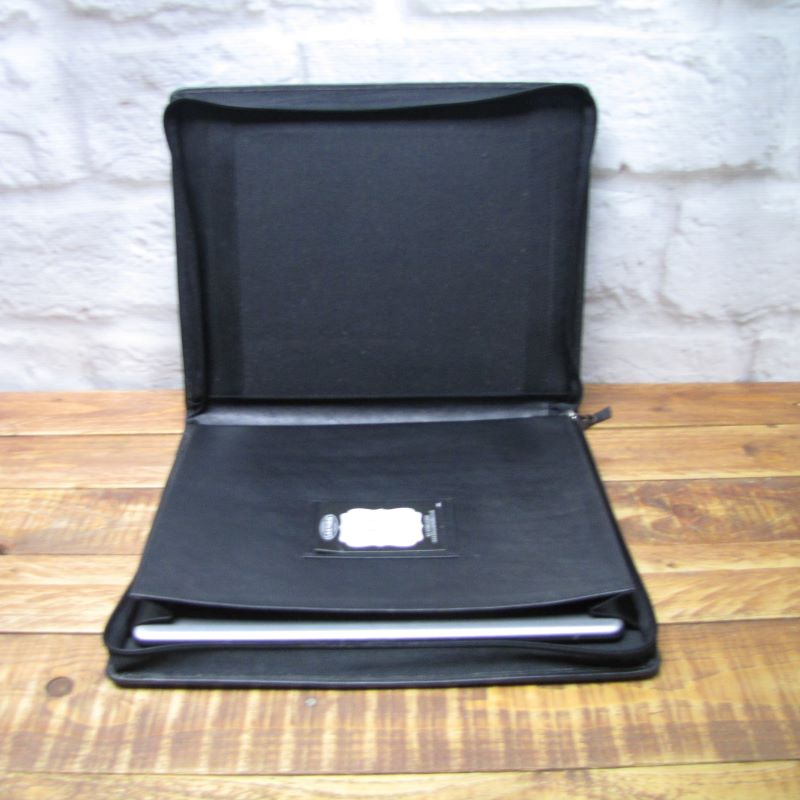 Ipad Pro Case black Leather A4 Folder Organiser Portfolio IT08