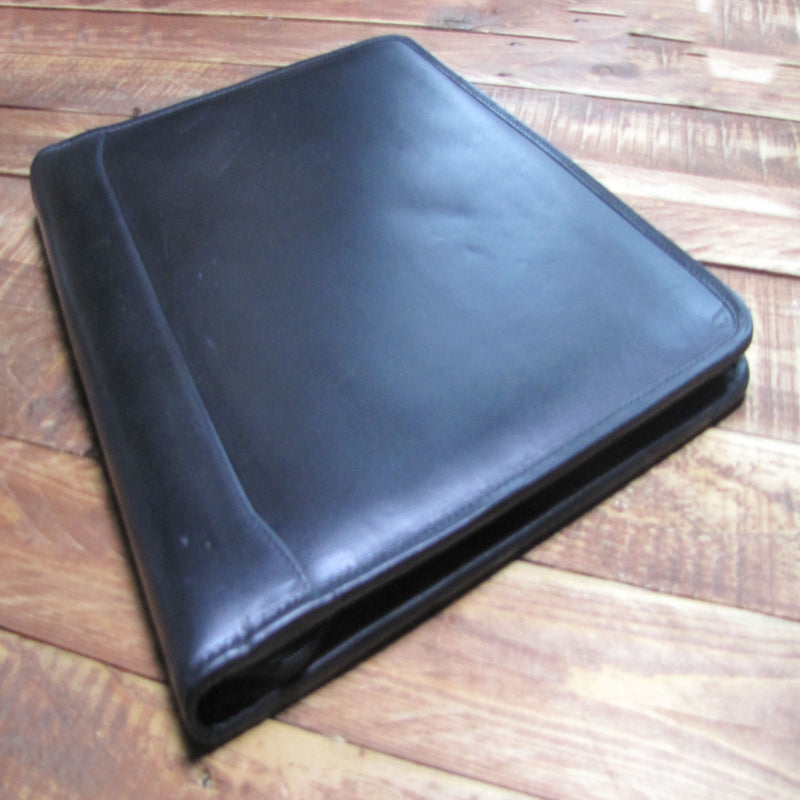 Executive Black Leather A4 Folder Portfolio H0100-BLK