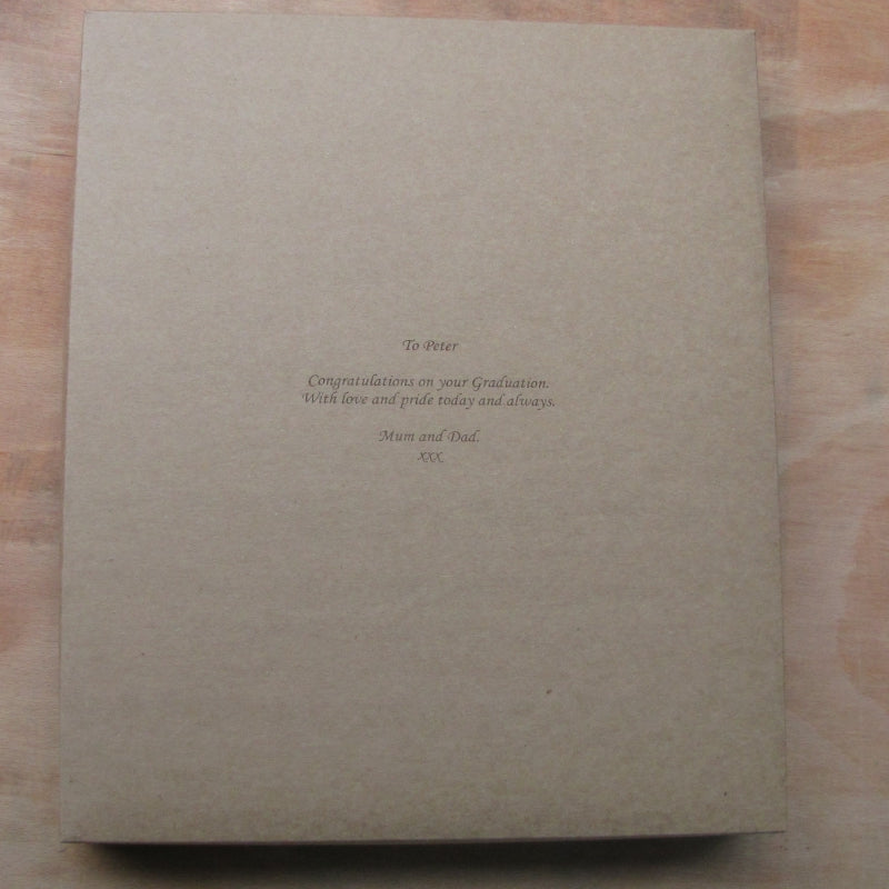 A4 Folder Personalised Leather Leaving Gift Name (Black)