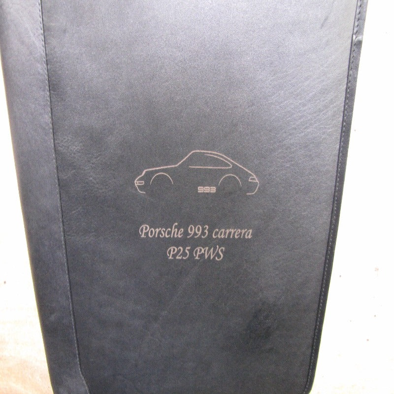Black Leather Classic Car Document A4 Folder Portfolio H0100-BLK-CLASSIC CAR