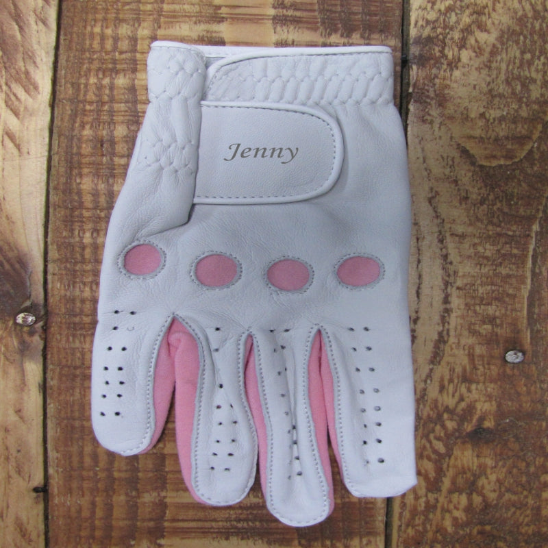Golf Player Gift Score Card Holder & Golf Glove for Ladies - Personalisation Included in Price!