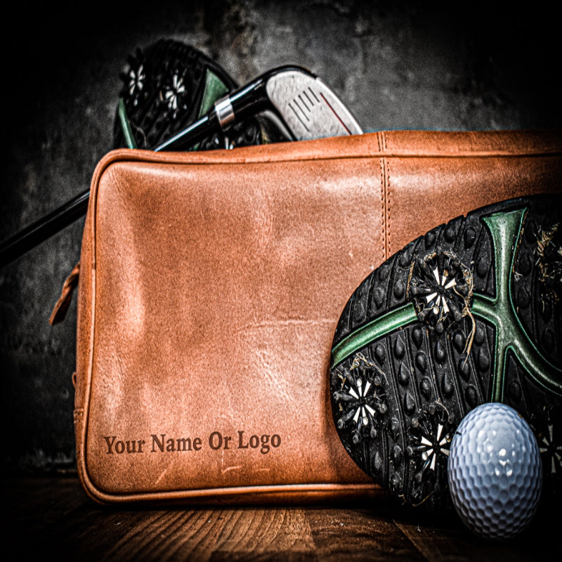 Golf Player Ultimate Gift Shoe Bag, Score Card Holder, Golf Glove for Men - Personalisation Included!