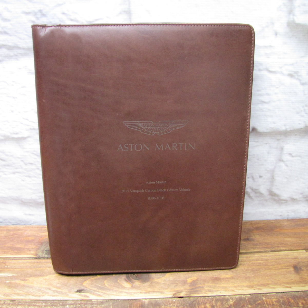 Brown Leather Classic Car Document A4 Folder Ring Binder VS993