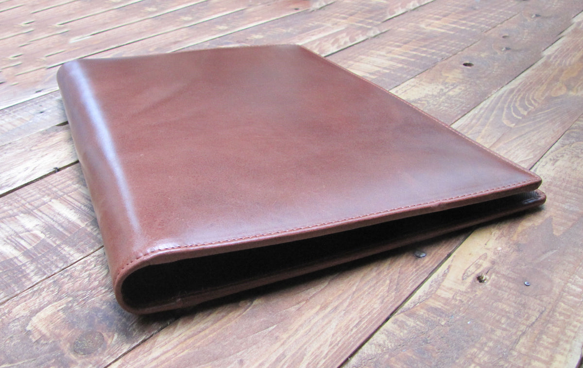 Brown Leather Classic Car Document A4 Folder Ring Binder VS993