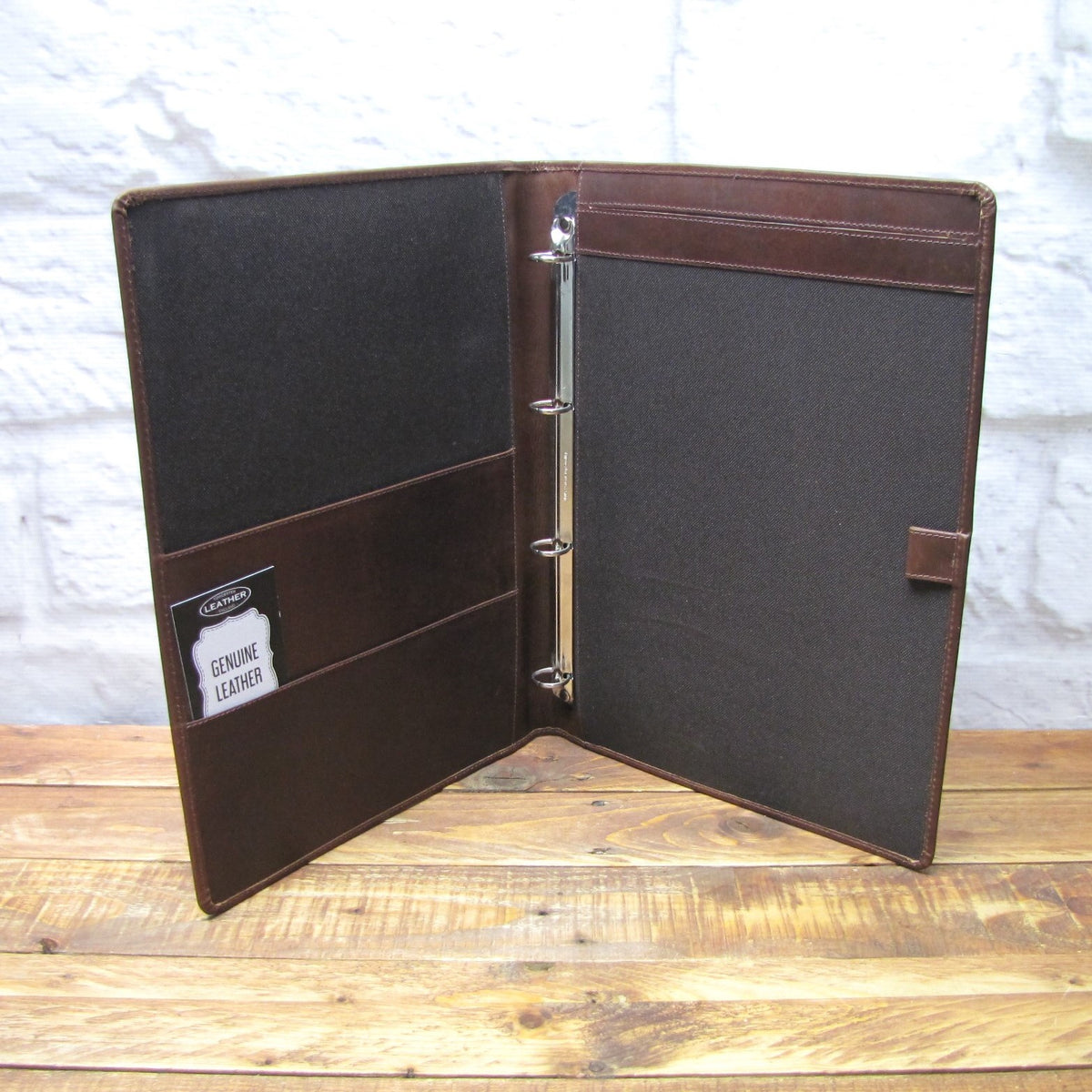 Brown Leather Classic Car Document A4 Folder Ring Binder VS993