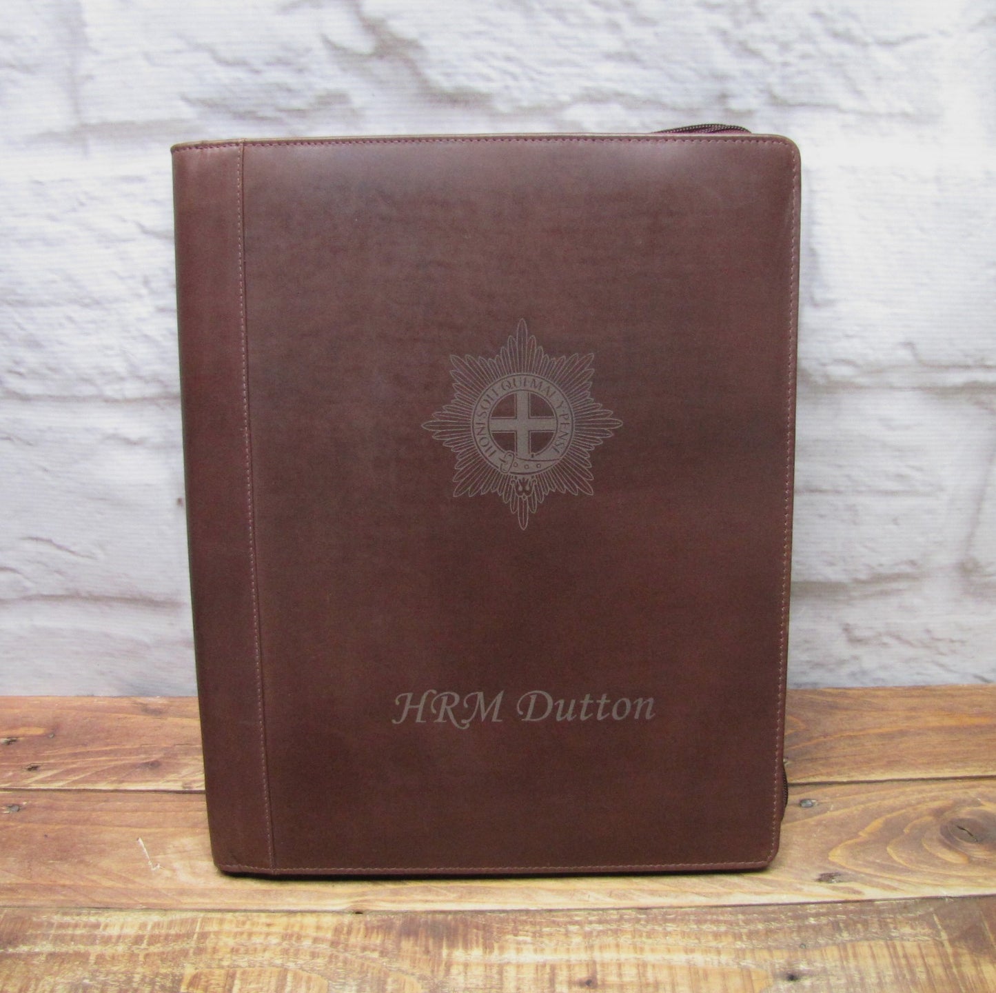 Brown Leather A5 Folder Organiser Portfolio Diary Holder H0039-Brn