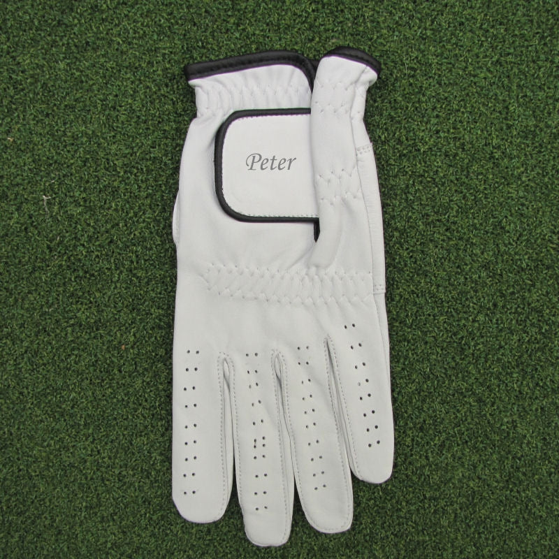 Mens Bowls Glove, Gabretta White Leather