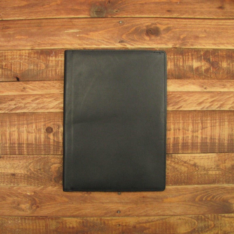 A4 Black Leather Guest Room Information Folder VS829-A-BLK