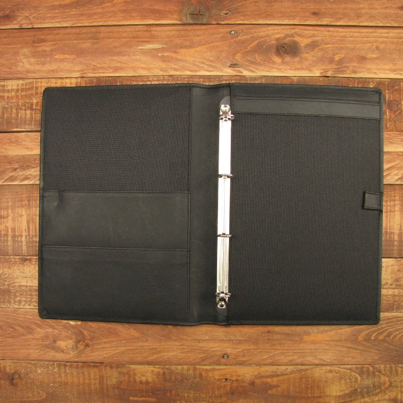 A4 Black Leather Guest Room Information Folder VS829-A-BLK