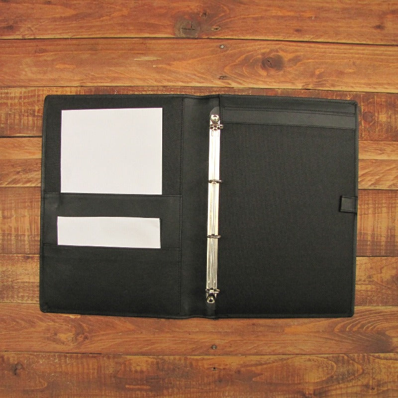 A4 Black Leather Guest Room Information Folder VS829-A-BLK