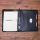 Left Hand Black Leather A4 Folder Organiser Portfolio 4 Ring Organiser