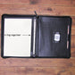 Left Hand Black Leather A4 Folder Organiser Portfolio 4 Ring Organiser