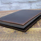 Brown real Leather A5 diary notebook cover option to personalise with name logo