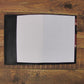 Black real Leather A5 diary notebook cover option to personalise with name logo