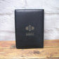 Black real Leather A5 diary notebook cover option to personalise with name logo