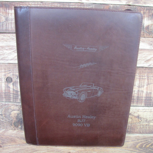 Brown Leather Classic Car Document A4 Folder Portfolio IT08-Brn-classic car