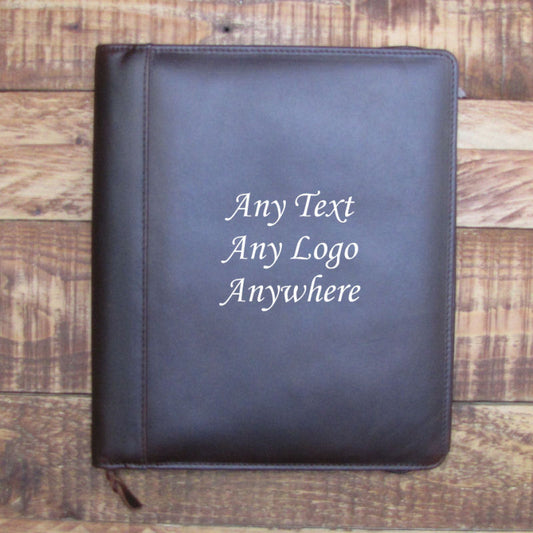Brown Leather A5 Folder Organiser Portfolio Diary Holder H0039-Brn