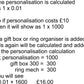 Item Personalization