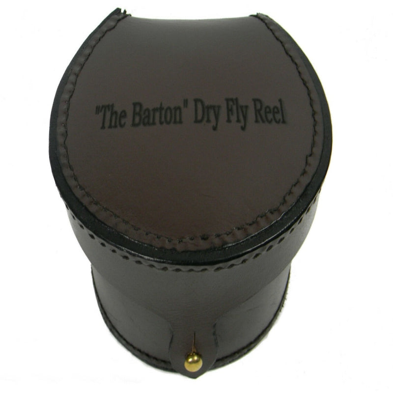 barton dry fly reel Genuine Leather Fishing Reel Case Large Size 4"x3" – Towcester Leather