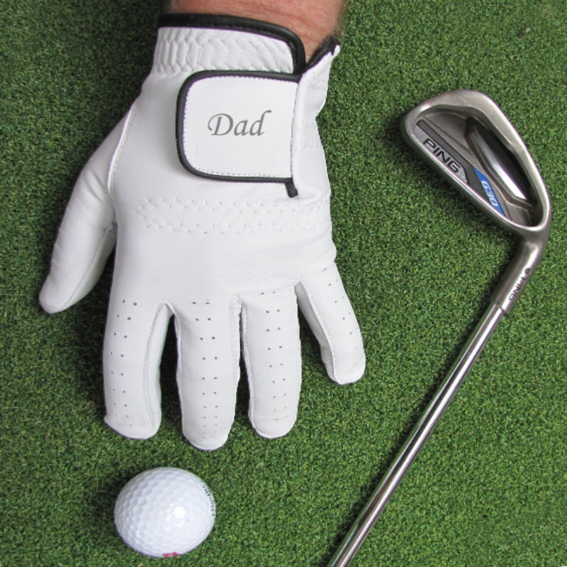 Golf Player Gift Score Card Holder & Golf Glove for Men - Personalisation Included in Price!